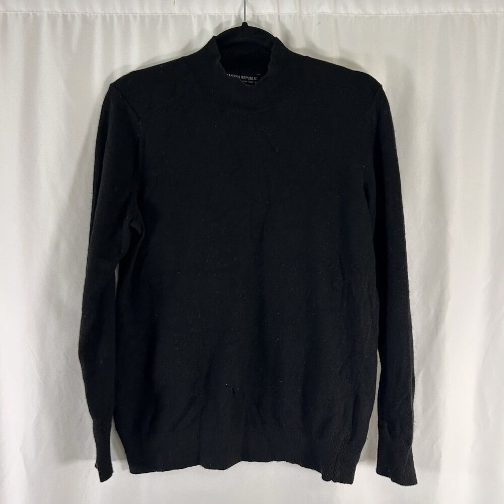 Banana Republic Filpucci Sweater Women's Large Black Merino Wool Cashmere
